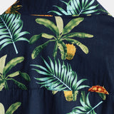 Stuart Men's Short Sleeve Hawaiian Shirt with Pineapple Print – Navy
