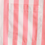Men's Pink Shirt with Flamingos and Stripes