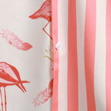 Men's Pink Shirt with Flamingos and Stripes