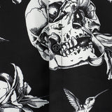 Black Men's Punk Rock Hawaiian Shirt