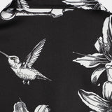 Black Men's Punk Rock Hawaiian Shirt