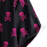 Men's Pink Punk Rock Skull Shirt