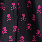 Men's Pink Punk Rock Skull Shirt