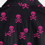 Men's Pink Punk Rock Skull Shirt