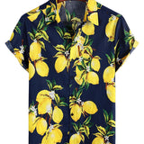 Barry Men's Hawaiian Short Sleeve Shirt with Limes