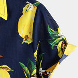 Barry Men's Hawaiian Short Sleeve Shirt with Limes