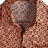 Vernon Retro Men's Short Sleeve Shirt – Brown