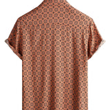 Vernon Retro Men's Short Sleeve Shirt – Brown