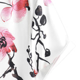 Gary Men's Short Sleeve Shirt with Pink Flowers – White