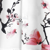 Gary Men's Short Sleeve Shirt with Pink Flowers – White