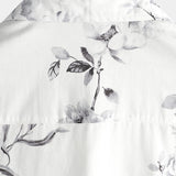 Men's White Hawaiian Shirt with Floral Print
