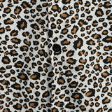 Norman Men's Short Sleeve Shirt with Leopard Print – White