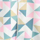 White Men's Shirt with Geometric Triangles