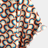 Men's Yellow Retro Circle Print Shirt