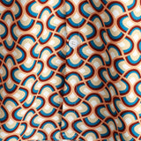 Men's Yellow Retro Circle Print Shirt