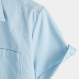 Men's Blue Casual Summer Shirt