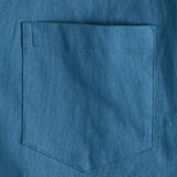 Blue Men's Short Sleeve Casual Shirt