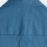 Blue Men's Short Sleeve Casual Shirt