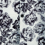 Bruce Men's Skull and Floral Short Sleeve Shirt – Black