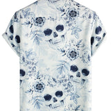 Men's Grey Skull Print Shirt