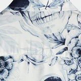 Men's Grey Skull Print Shirt