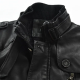 Men's Long Leather Biker Jacket