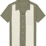 Russell Men's Retro Camp Collar Short Sleeve Shirt