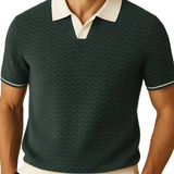 Men's Textured Wave Polo Shirt