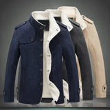 Men's Elegant Fleece-Lined Coat