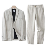 Allan Men's Elegant Linen-Blend Set