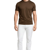 Men's Dark Brown Slim Fit T-Shirt