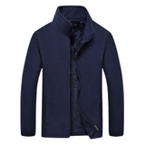 Men's Elegant Zip-Front Fleece Jacket
