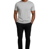 Men's Silver Grey Slim Fit T-Shirt