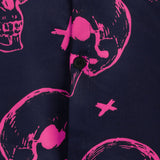 Wade Men's Hawaiian Skull and Floral Short Sleeve Shirt – Pink