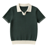 Men's Textured Wave Polo Shirt