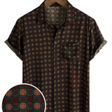 Lyle Men's Retro Short Sleeve Shirt – Brown
