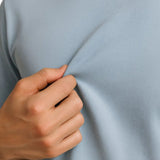 Men's Mist Blue Cotton T-Shirt