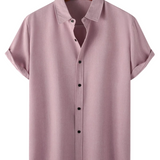 Allan Men's Short Sleeve Solid Colour Shirt