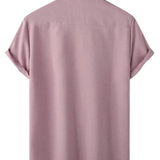 Allan Men's Short Sleeve Solid Colour Shirt