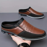Men's Leather Mule Slides