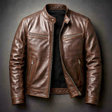 Men's Vintage Leather Jacket with Timeless Character