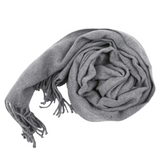 Cameron Men's Cashmere and Merino Wool Scarf – Grey