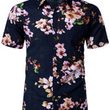 Men's Floral Shirt in Navy or White