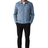 Men's Micro Suede Jacket – Light Blue