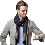 Keith Men's Cashmere and Merino Scarf – Black