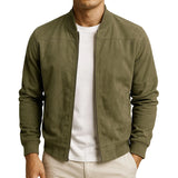 Garth Men's Suede-Look Bomber Jacket