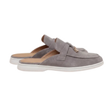 Mediterranean Men's Suede Mules – Light Grey