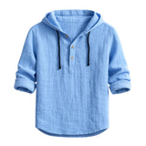 Stuart Men's Hooded Linen-Blend Shirt