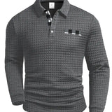 Men's Herringbone Polo Collar Sweater