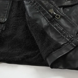 Men's Long Leather Biker Jacket